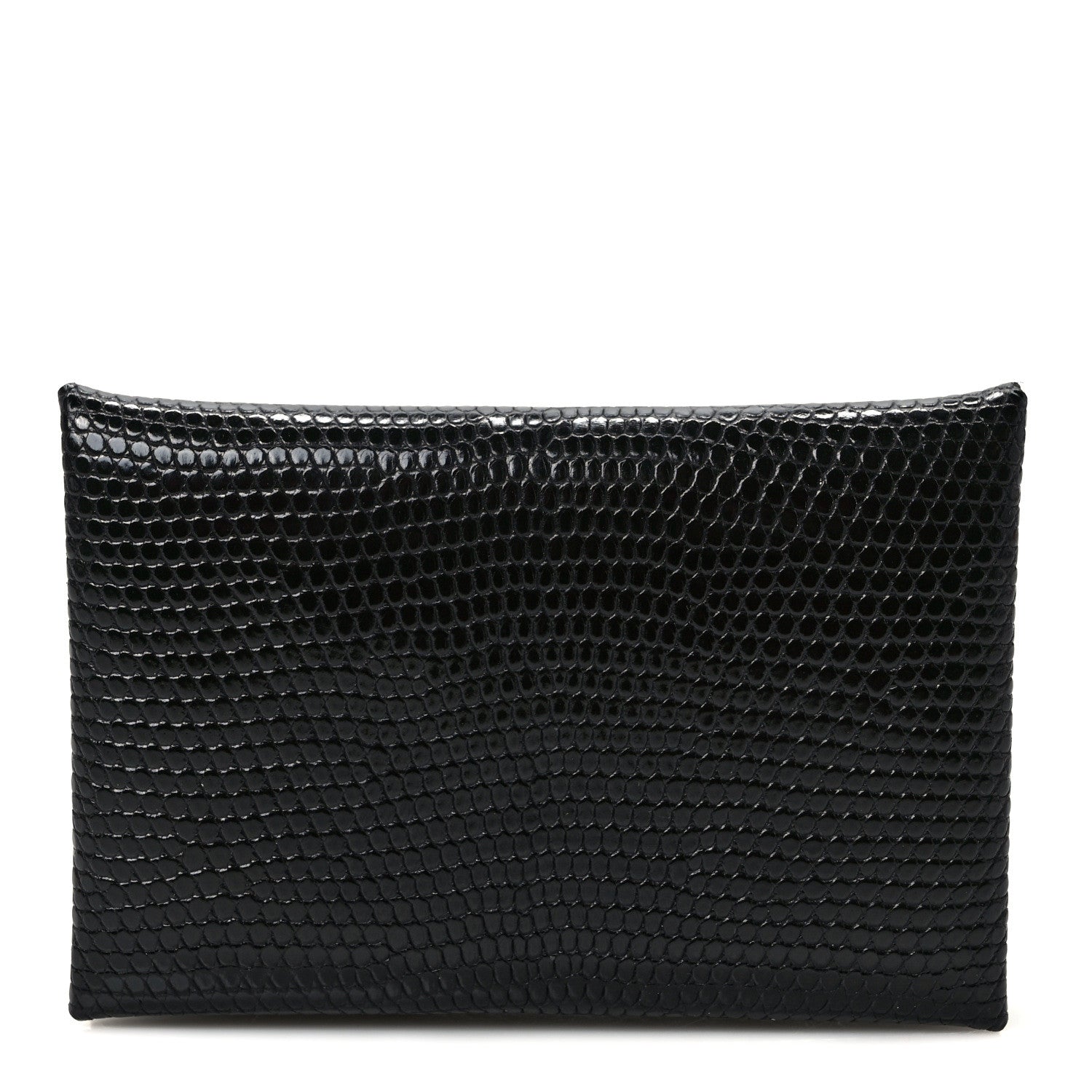 Hermes Lizard Calvi Card Case Black 1 of 7