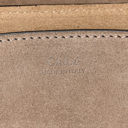 Chloe Suede Smooth Calfskin Drew Shoulder Bag Motty Grey 6 of 9