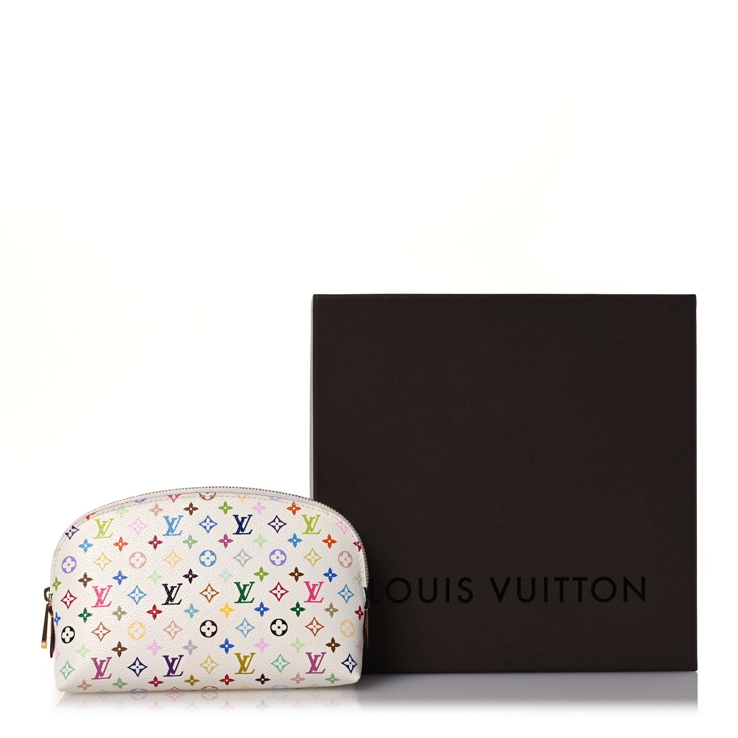 Monogram Multicolor Cosmetic Pouch White Litchi
