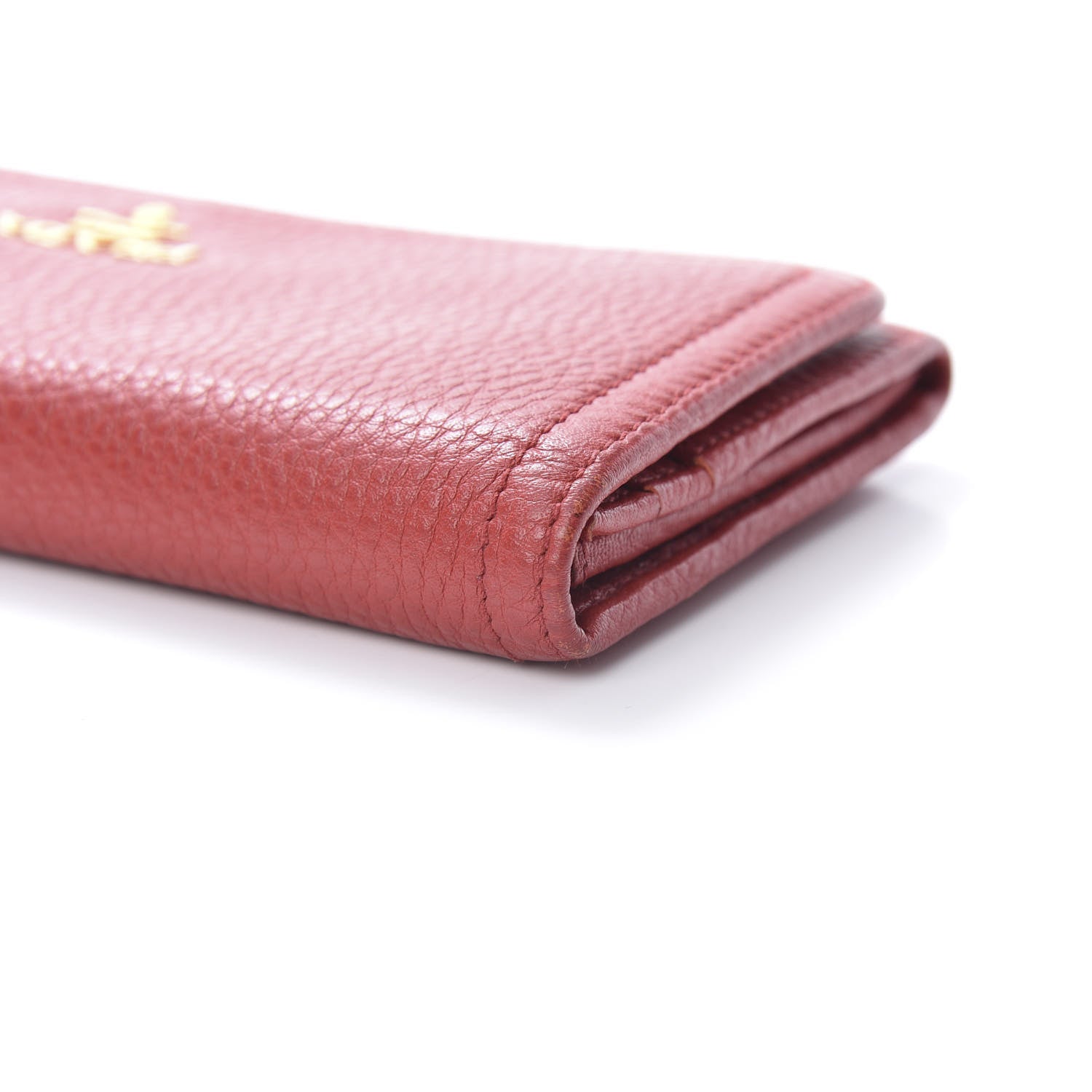 Prada Vitello Daino Continental Flap Wallet Fuoco 13 of 14