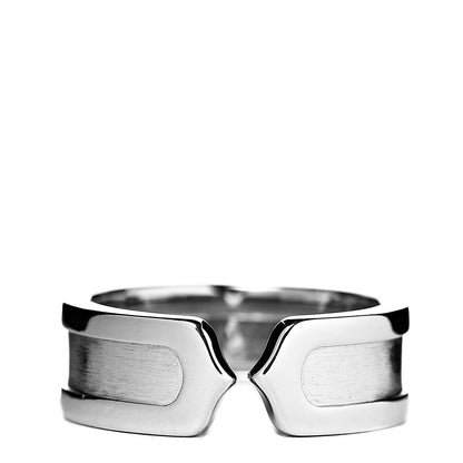 Cartier 18K White Gold 6.5mm C De Ring 50 5.25 1 of 5