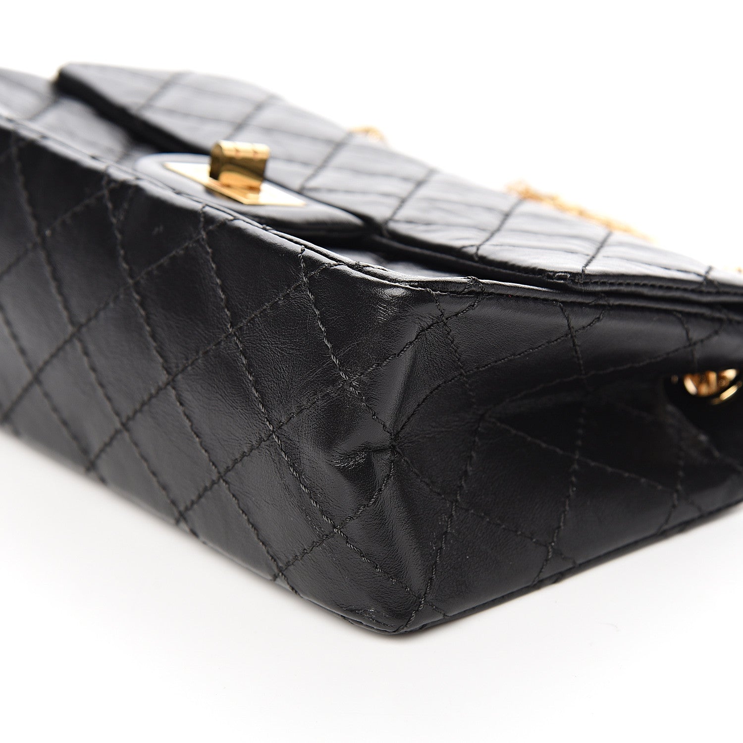 Chanel Aged Calfskin Quilted 2.55 Reissue Mini Flap Black 8 of 10