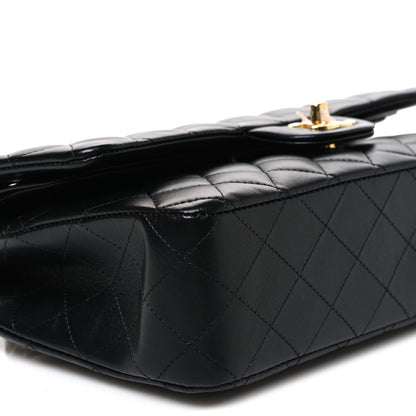 Chanel Lambskin Quilted Medium Double Flap Black 8 of 10
