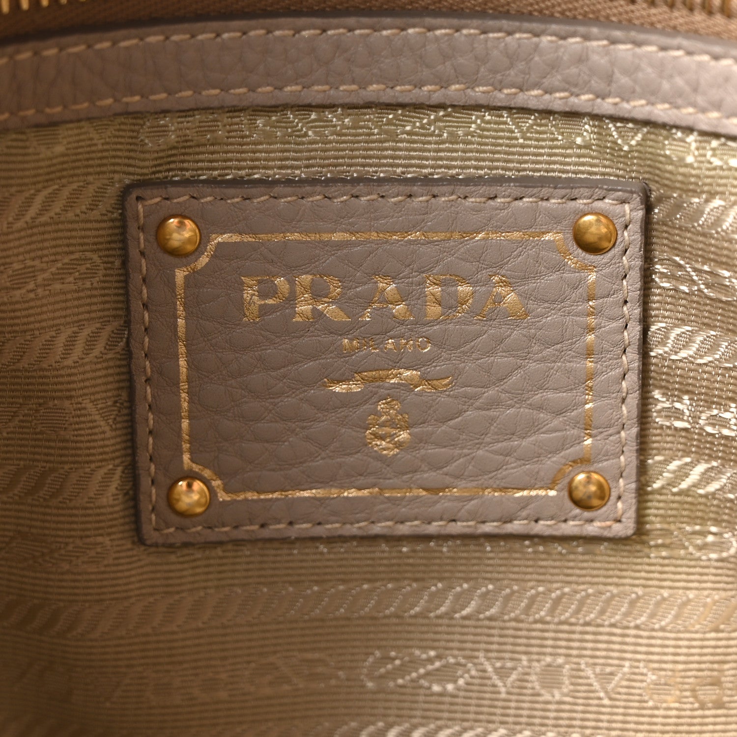 Prada Vitello Daino Side Zip Shopper Tote Pomice 6 of 10