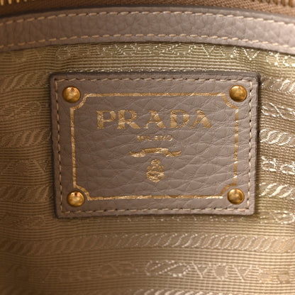 Prada Vitello Daino Side Zip Shopper Tote Pomice 6 of 10