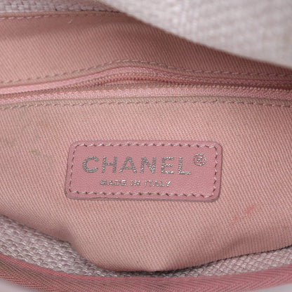 Chanel Woven Straw Raffia Small Deauville Messenger Light Pink 6 of 17