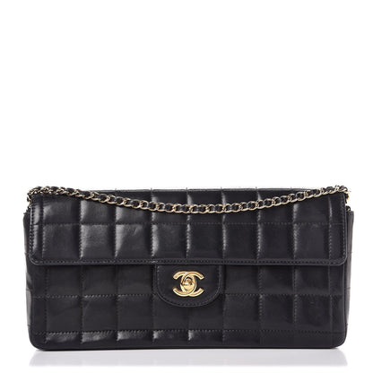 Chanel Lambskin East West Chocolate Bar Flap Black 1 of 15