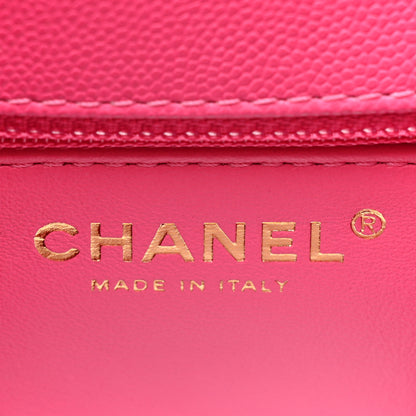 Chanel Caviar Quilted Small Coco Handle Flap Dark Pink 8 of 15