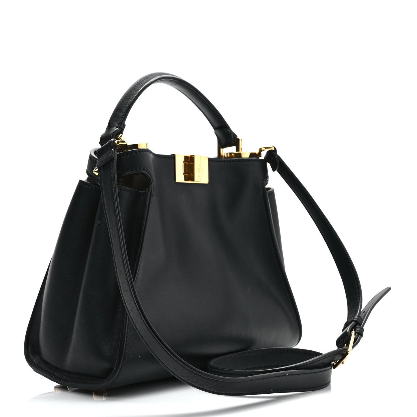 Vitello Tahiti Burro Medium Peekaboo Iconic Essentially Satchel Black Corda
