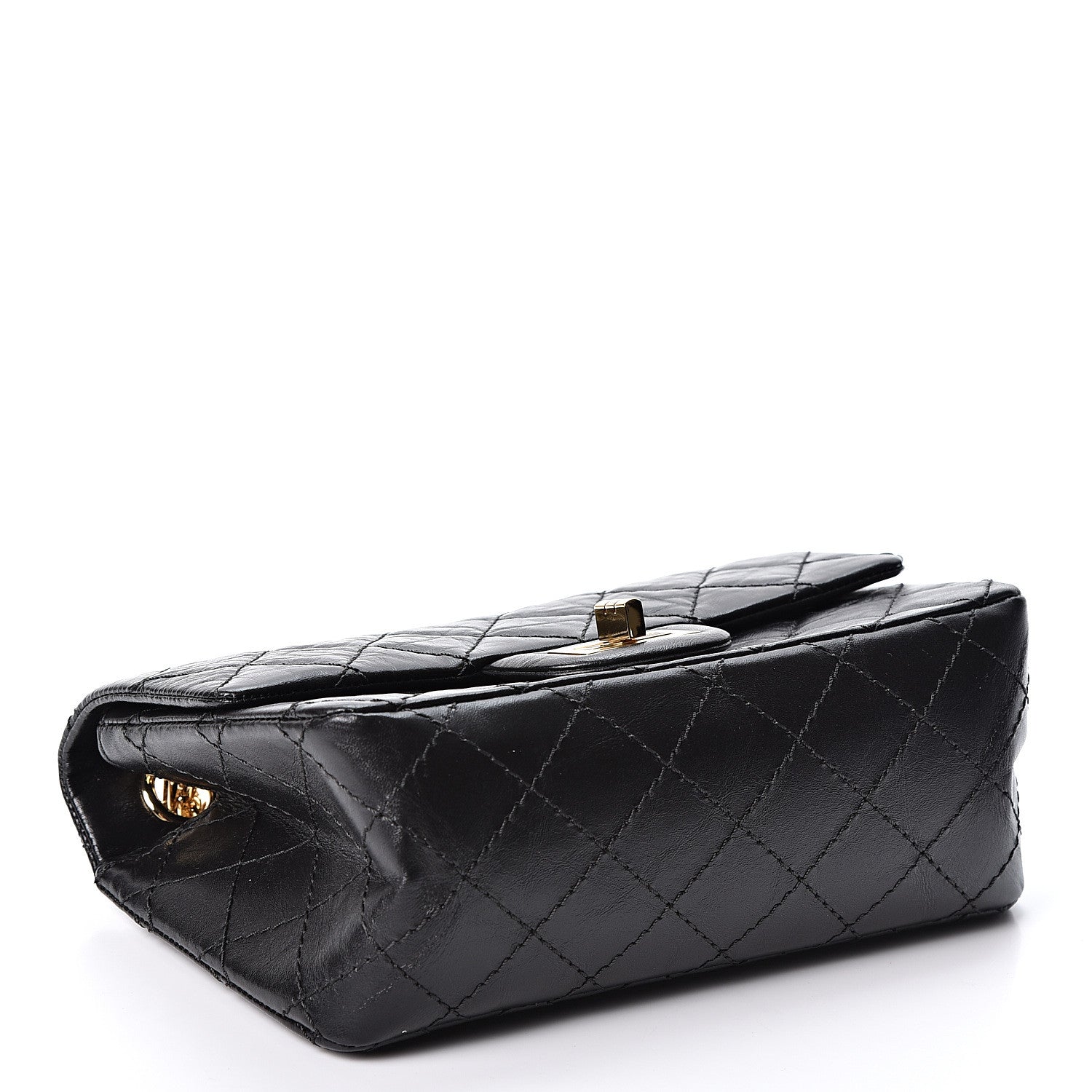 Chanel Aged Calfskin Quilted 2.55 Reissue Mini Flap Black 3 of 10