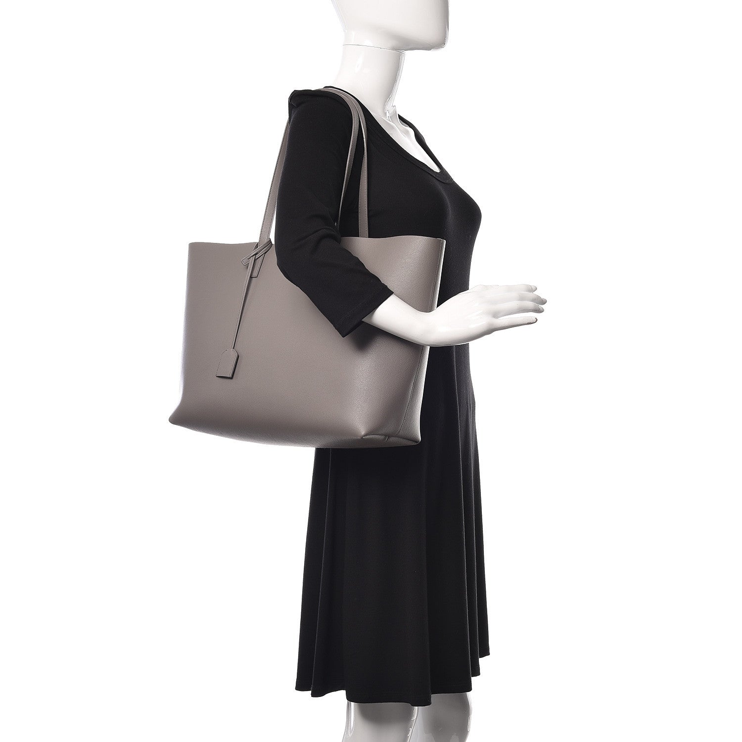 Saint Laurent Calfskin Large Shopping Tote Pebble 2 of 11