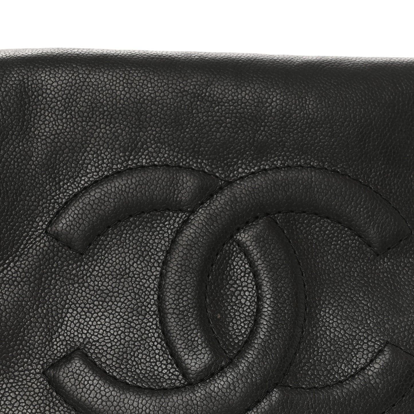 Caviar Half Moon Large Flap Black