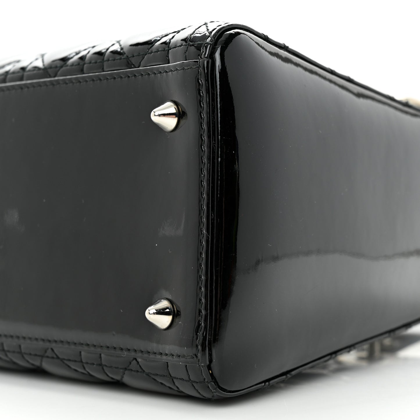 Patent Cannage Medium Lady Dior Black