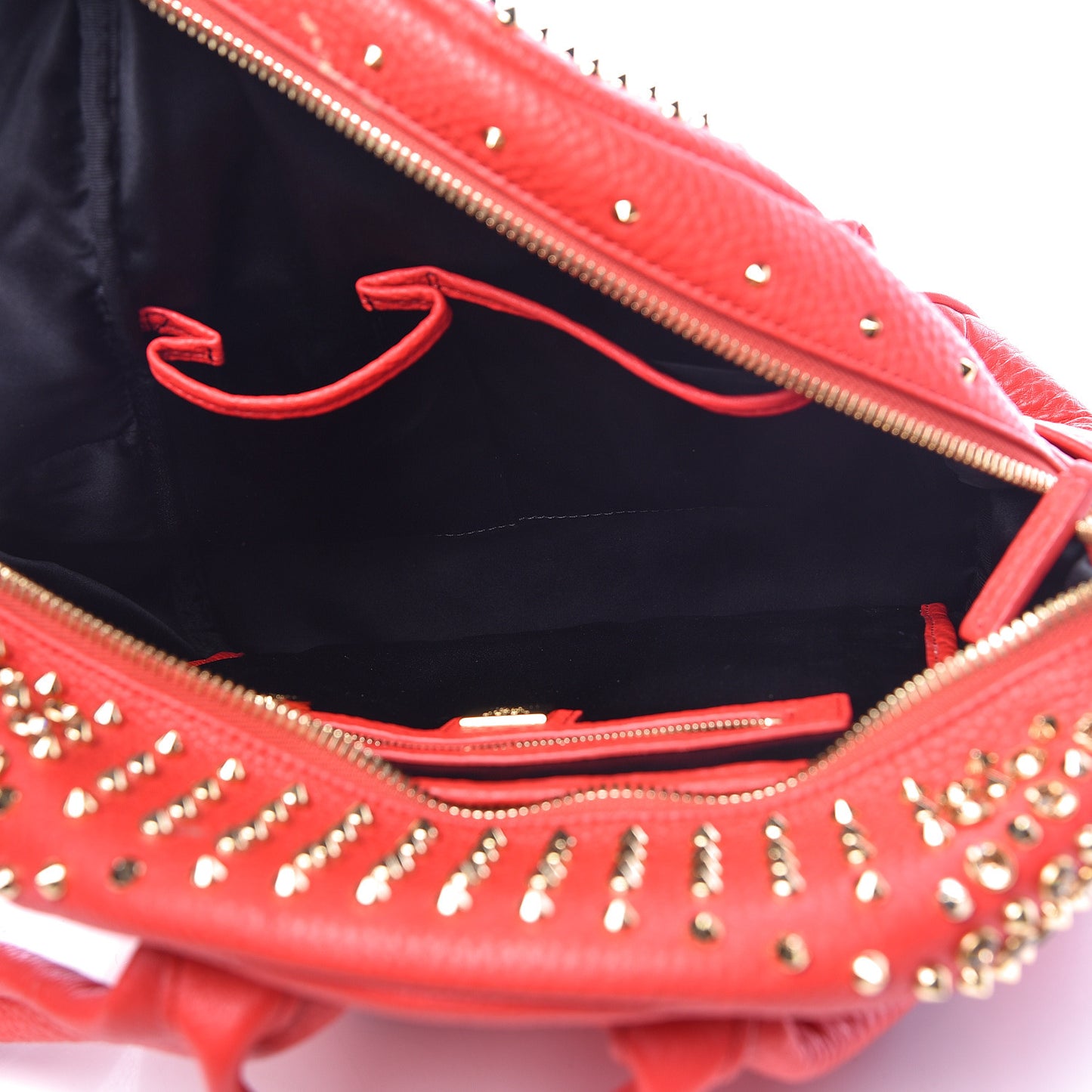 Calfskin Swarovski Small Stark Diamond Backpack Red