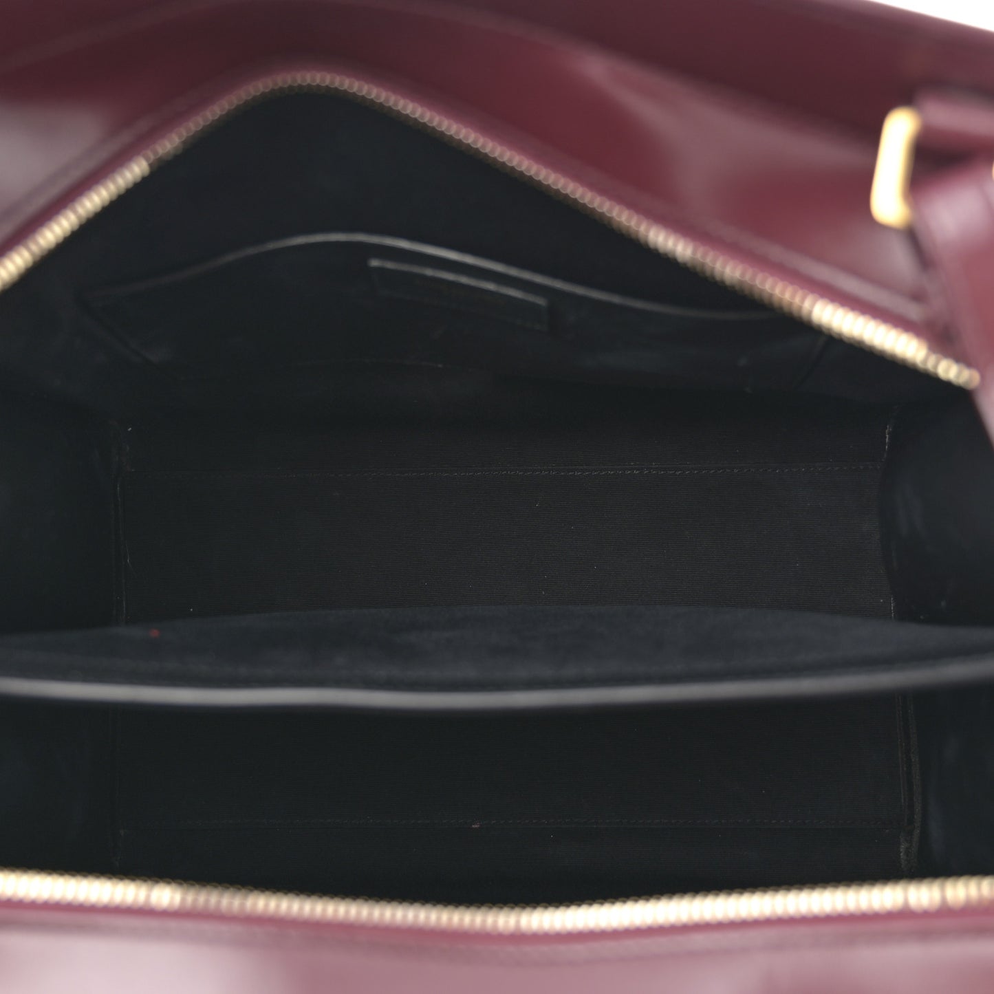 Shiny Calfskin Large Uptown Tote Burgundy