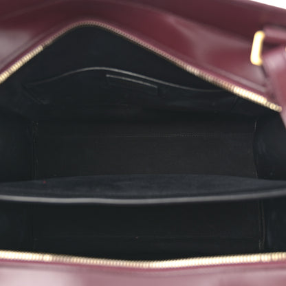 Saint Laurent Shiny Calfskin Large Uptown Tote Burgundy 5 of 13
