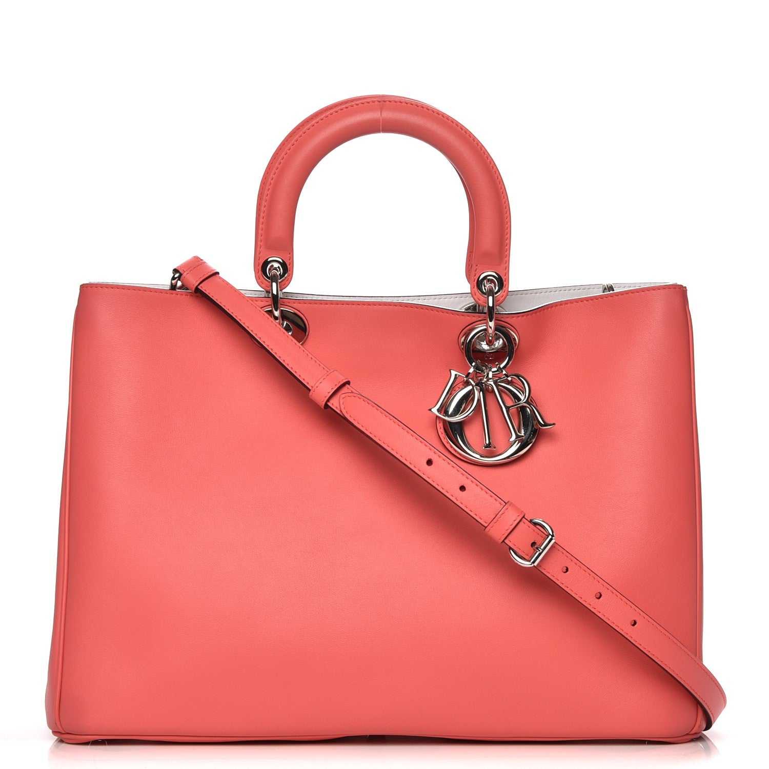 Christian Dior Smooth Calfskin Large Diorissimo Tote Light Coral 1 of 13