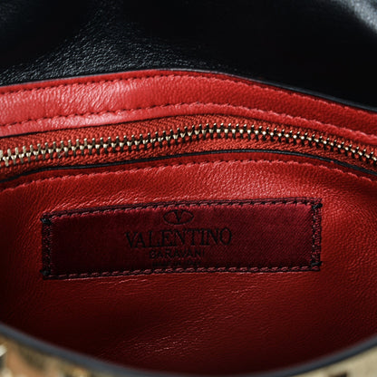 Valentino Garavani Metallic Wrinkled Lambskin Medium Rockstud Spike Shoulder Bag Mekong 6 of 6
