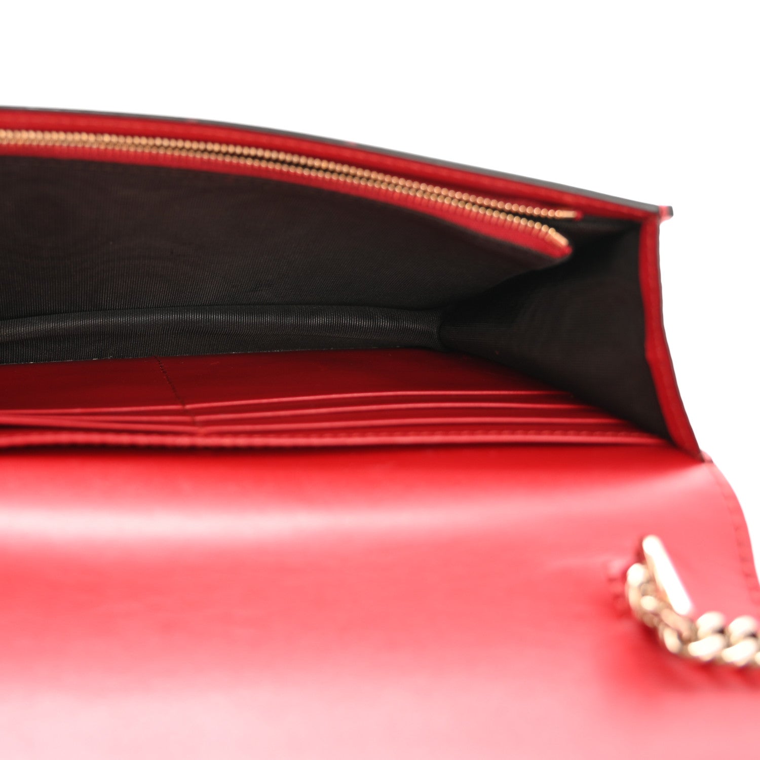 Gucci Guccissima Signature Bowy Chain Wallet Hibiscus Red 5 of 14
