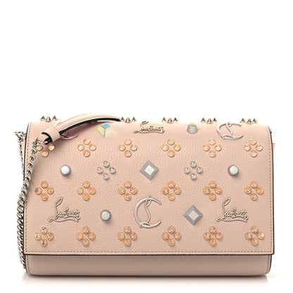 Christian Louboutin Calfskin Spikes Loubinthesky Paloma Clutch Ballerina 1 of 7