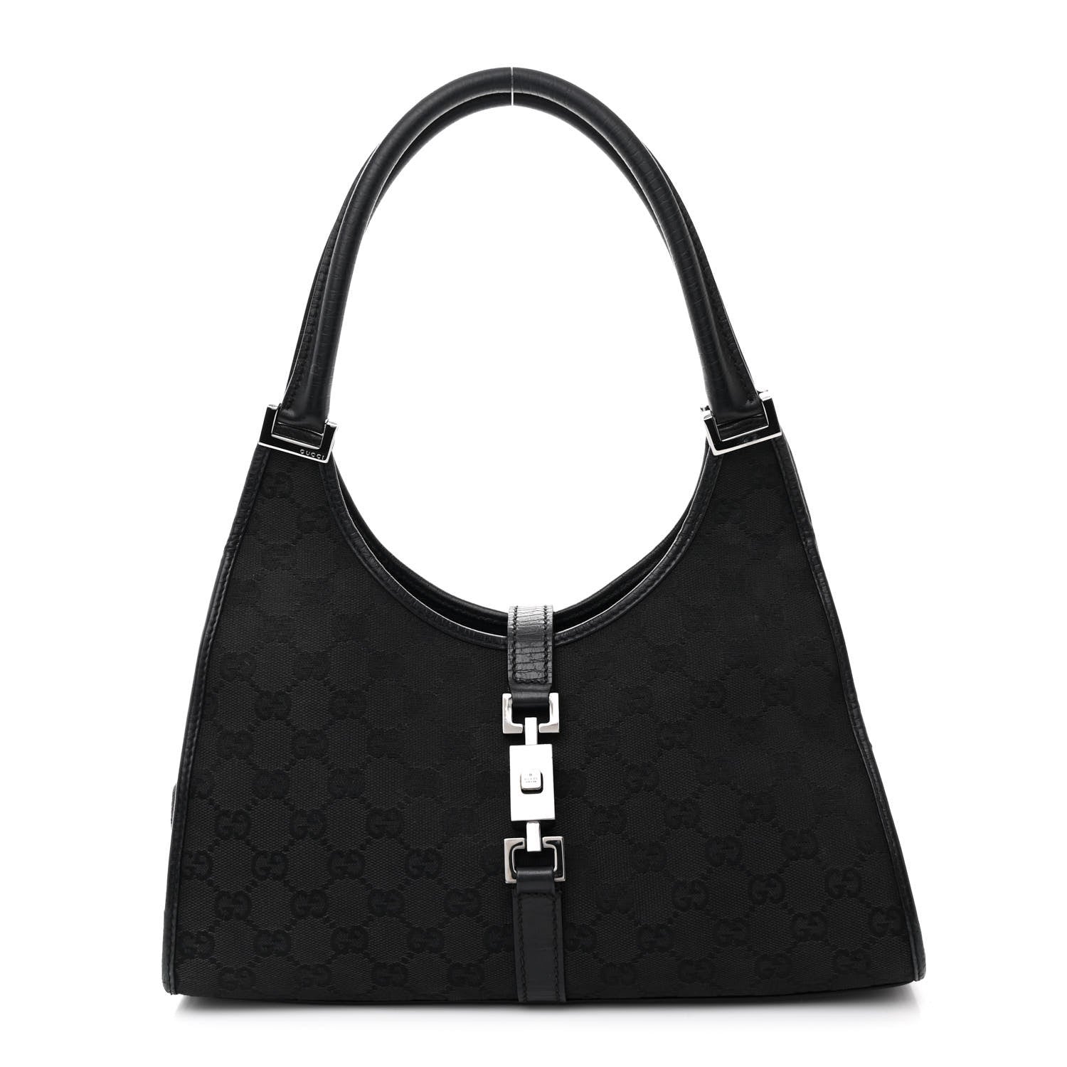 Gucci Monogram Jackie Shoulder Bag Black 1 of 11