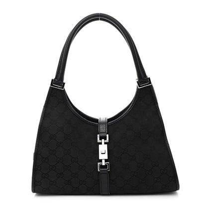 Gucci Monogram Jackie Shoulder Bag Black 1 of 11