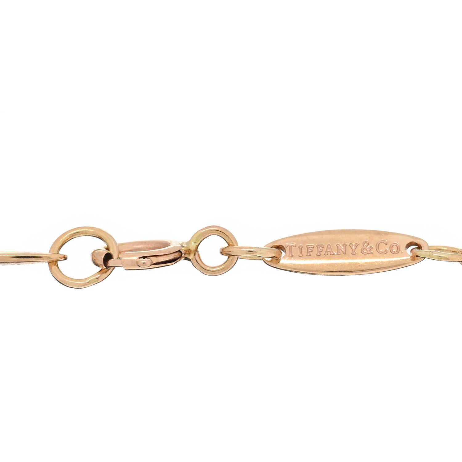 Tiffany 18K Rose Gold Diamond Elsa Peretti Diamonds by the Yard Open Heart Bracelet 3 of 4