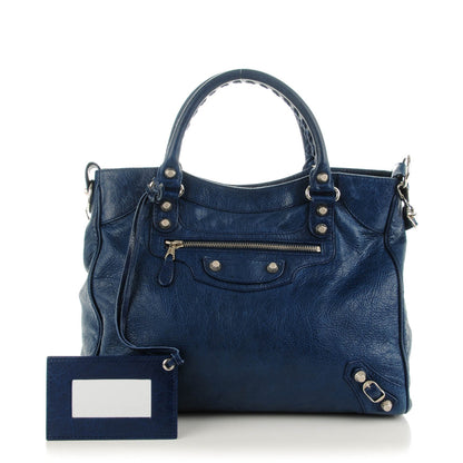 Balenciaga Agneau Giant 12 Silver Hardware Velo Bleu Mineral 1 of 7