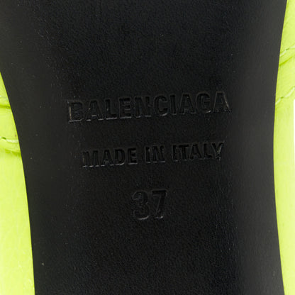 Balenciaga Agneau Arena Cagole 50mm Slide Sandals 37 Fluo Yellow 8 of 10