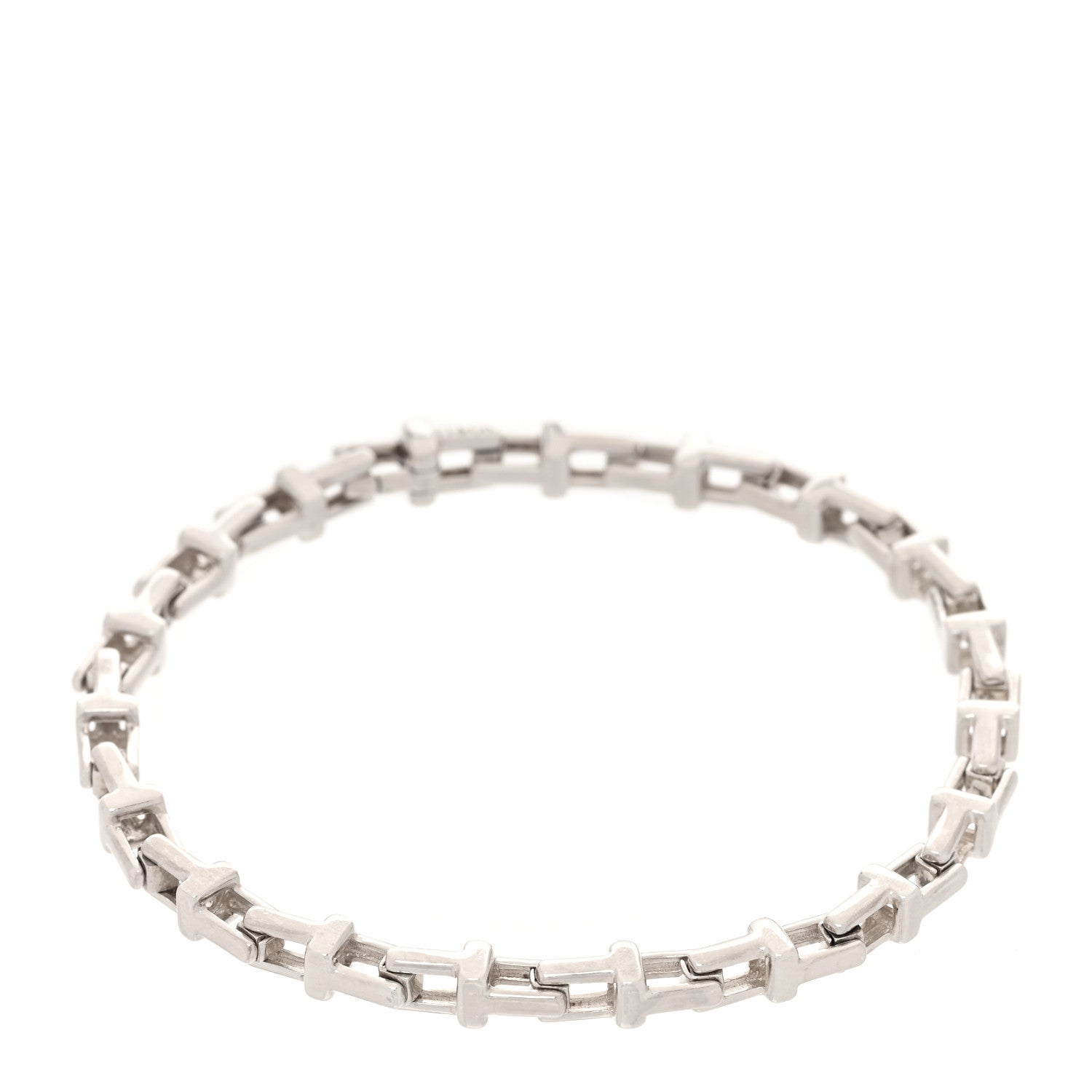 Tiffany Sterling Silver T Link Chain Bracelet 1 of 4
