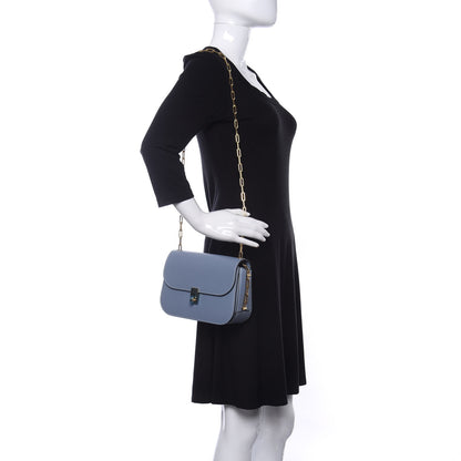 Valentino Garavani Vitello Chain Flap Bag Aqua 2 of 8