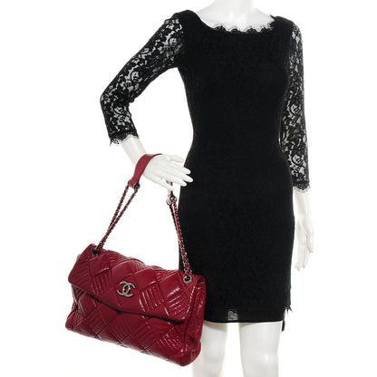 Chanel Lambskin In And Out Maxi Flap Red 2 of 7