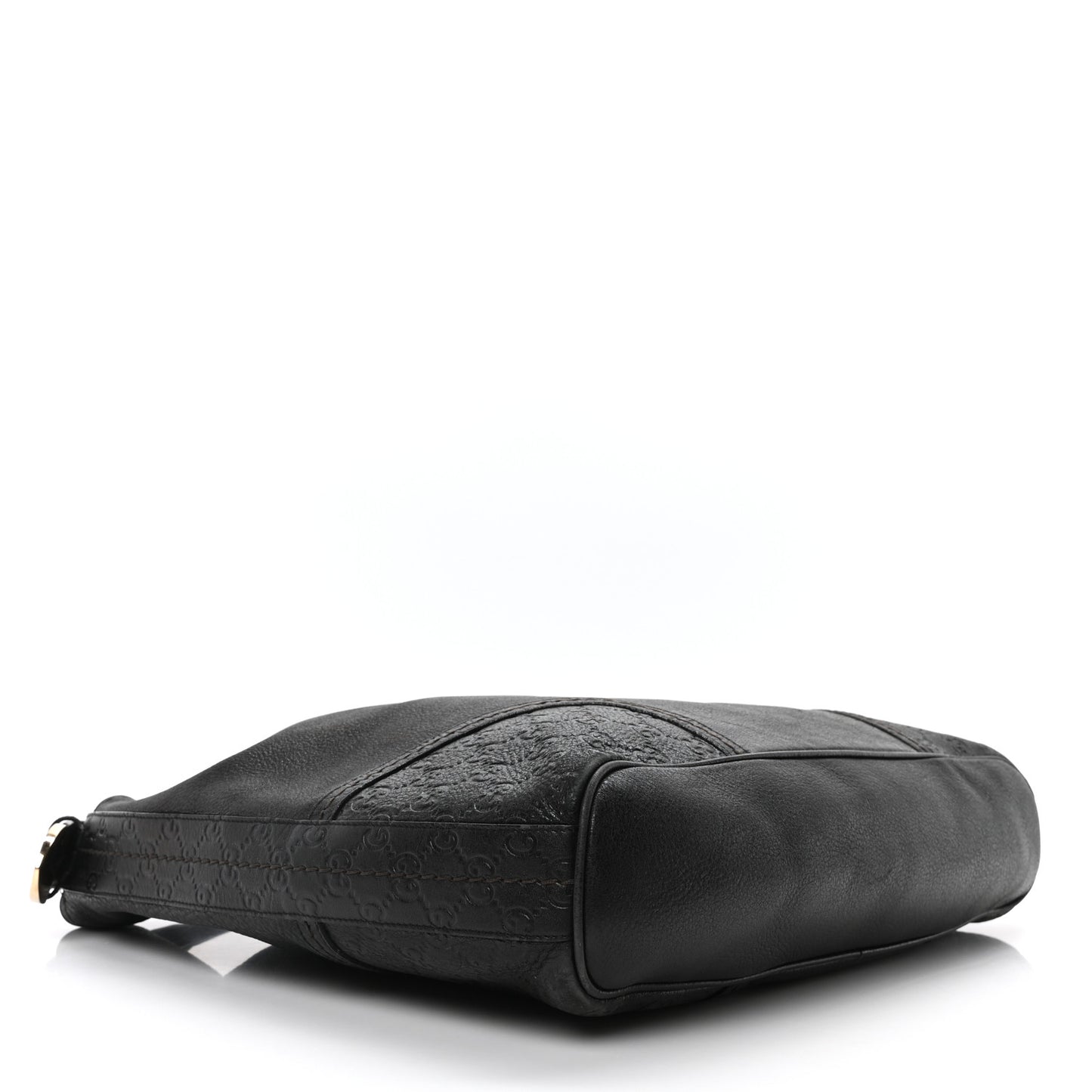 Calfskin Guccissima Trim Large Signoria Hobo Black