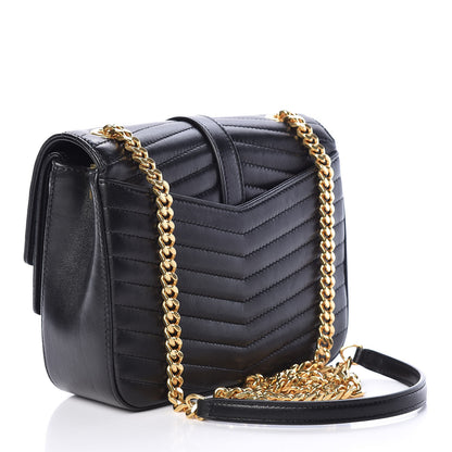 Saint Laurent Lambskin Matelasse Chevron Monogram Small Sulpice Bag Black 3 of 11