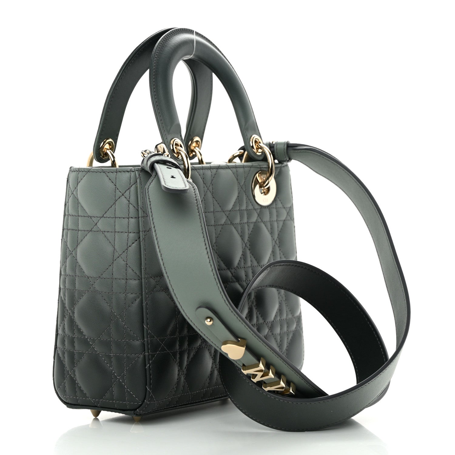 Christian Dior Lambskin Cannage Gradient Small My ABCDior Lady Dior Grey 2 of 12