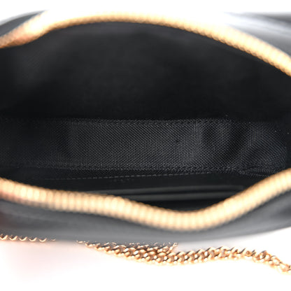 Gucci Calfskin GG Super Mini Debossed Chain Wallet Black 5 of 11