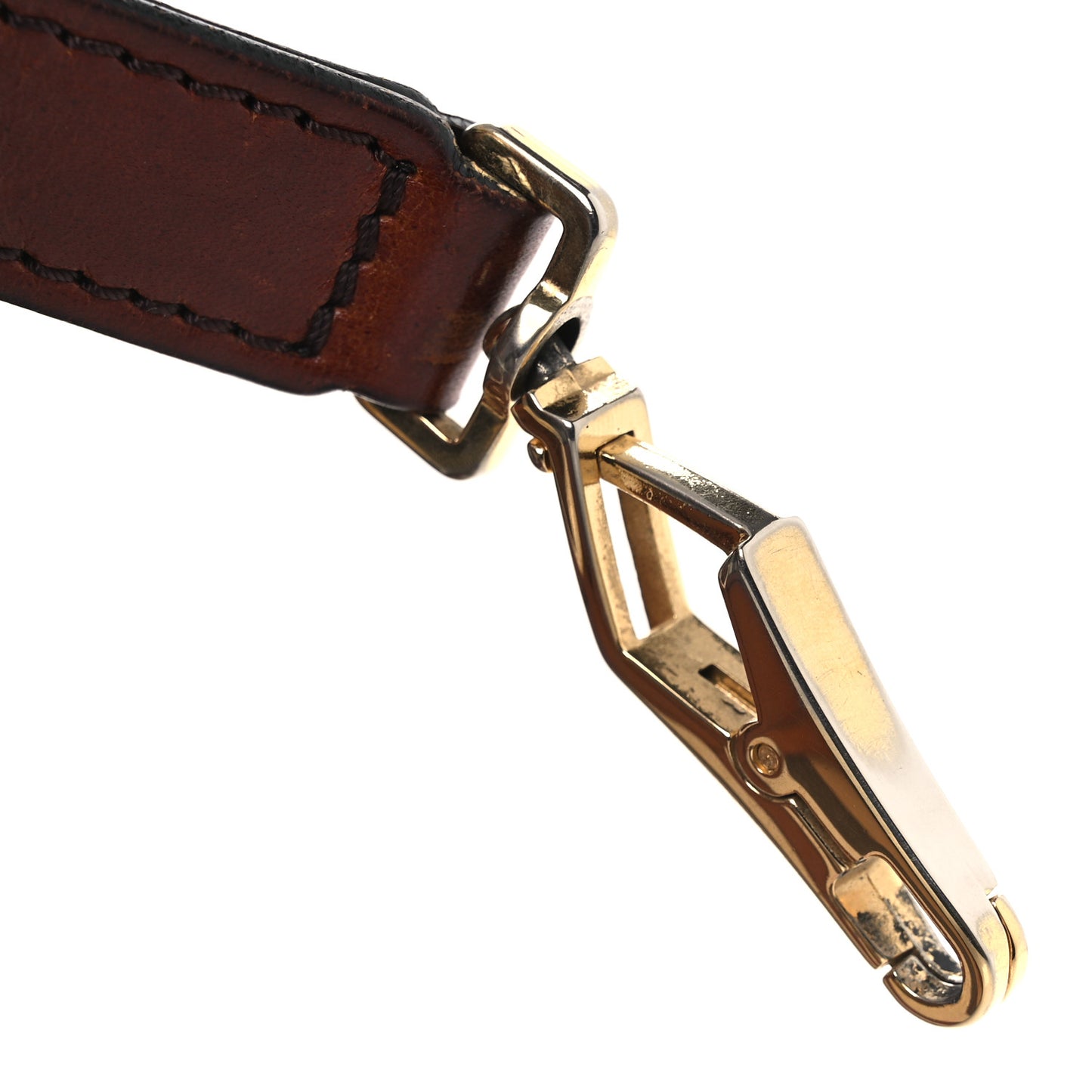 House Check Bridle Calfskin Medium Alchester Bowling Bag Dark Tan