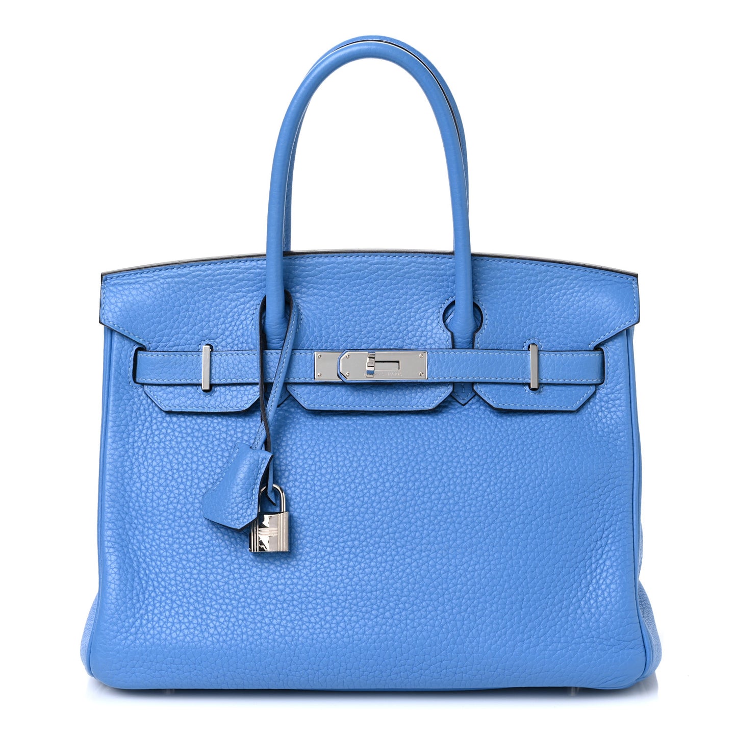 Taurillon Clemence Birkin 30 Bleu Paradis