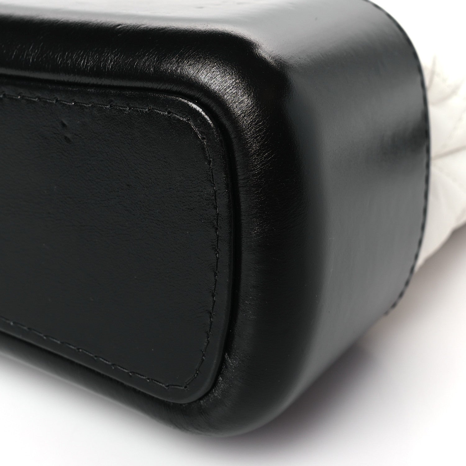 Chanel Aged Calfskin Quilted Medium Gabrielle Hobo Black White 8 of 9