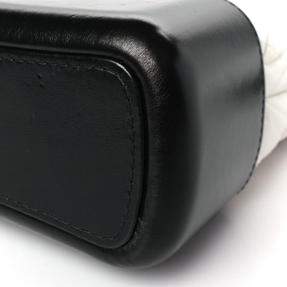 Chanel Aged Calfskin Quilted Medium Gabrielle Hobo Black White 8 of 9