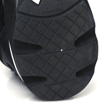 Chanel Tweed Suede Goatskin CC Sneakers 37 Black White 7 of 9