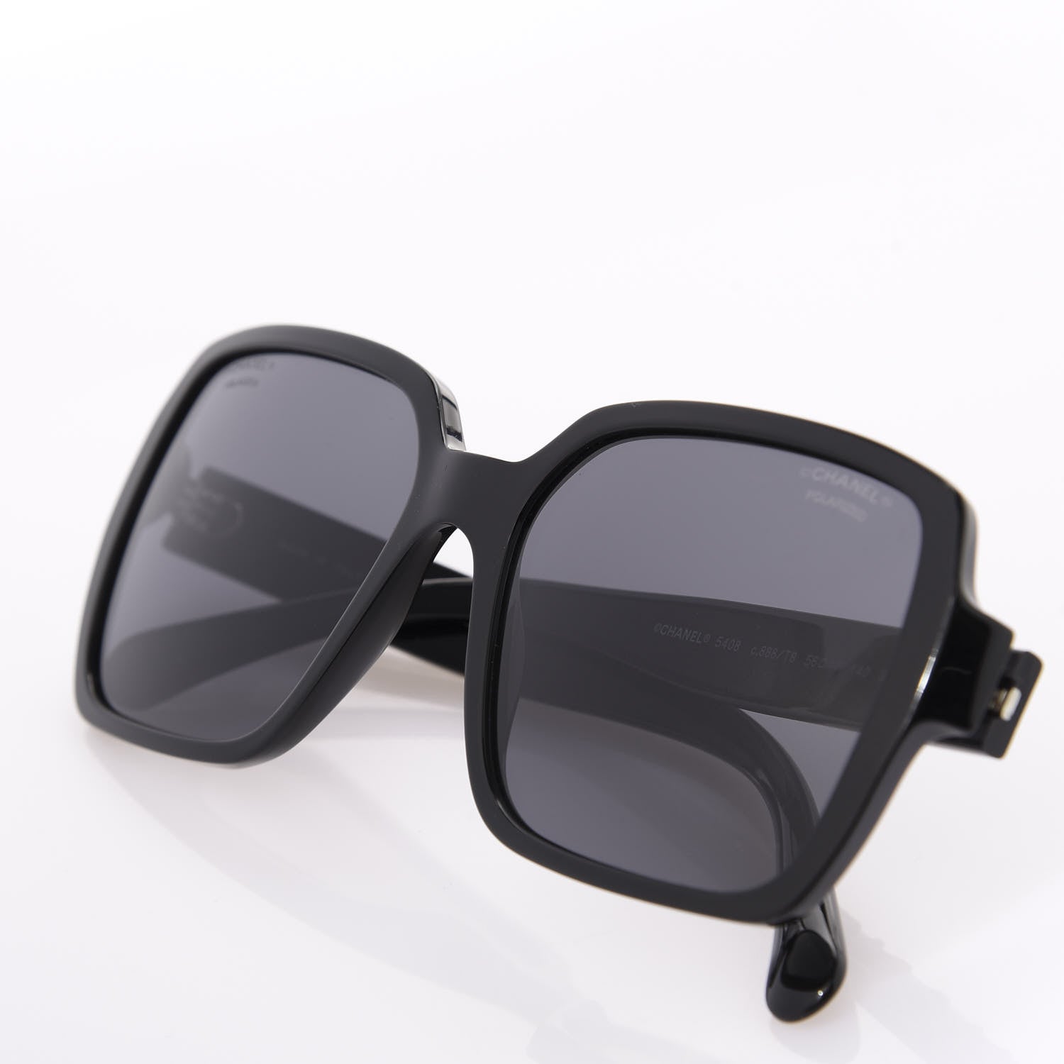 Chanel Acetate Polarized Square Sunglasses 5408 Black 7 of 8