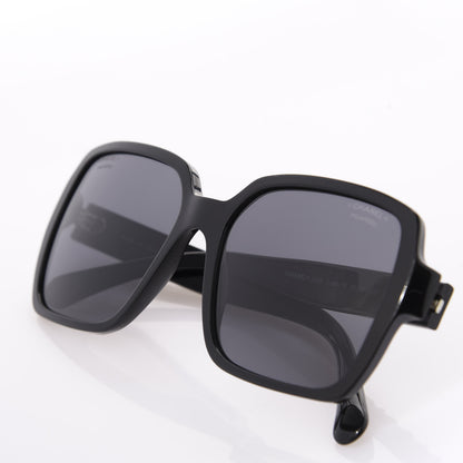Chanel Acetate Polarized Square Sunglasses 5408 Black 7 of 8
