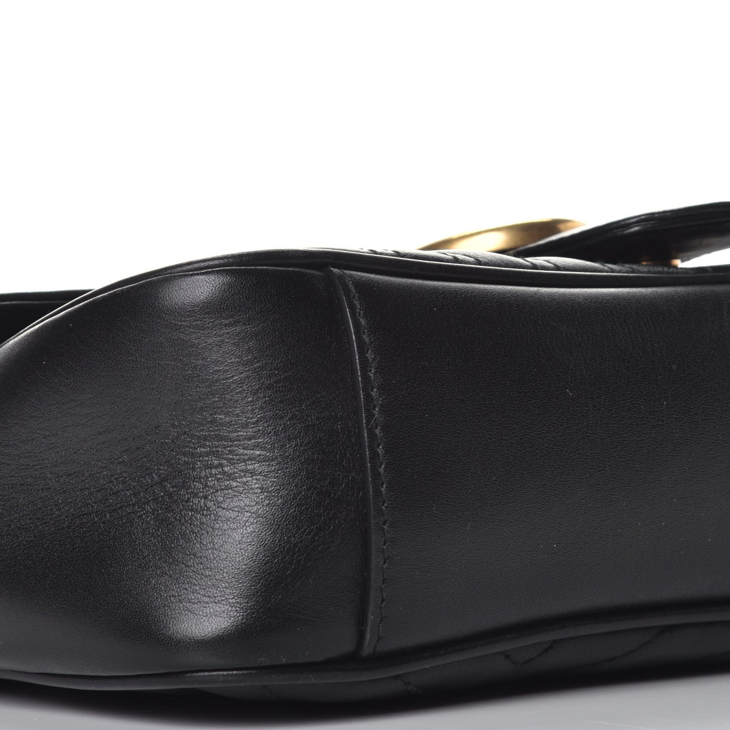Calfskin Matelasse Small GG Marmont Shoulder Bag Black