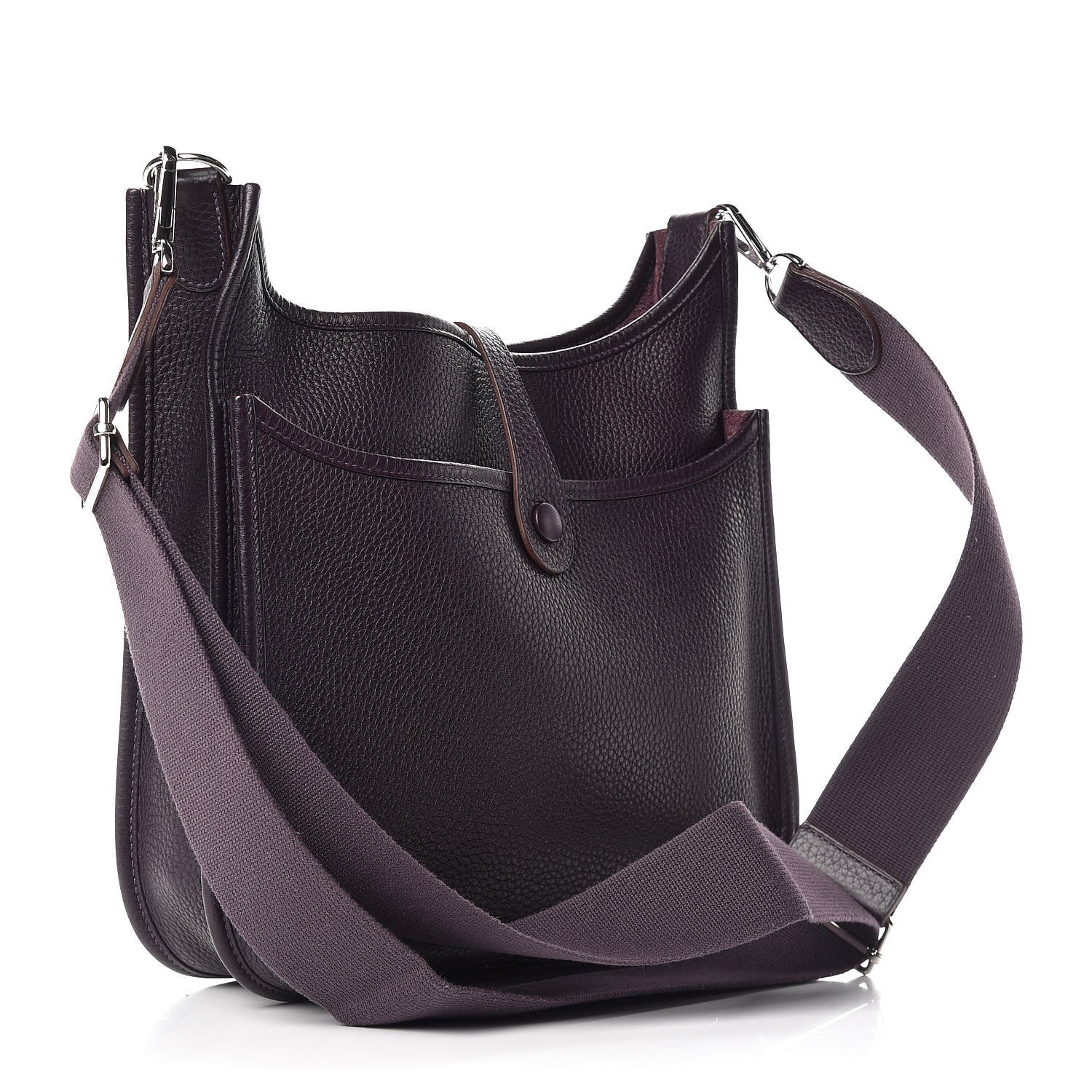 Hermes Taurillon Clemence Evelyne III PM Raisin 3 of 10
