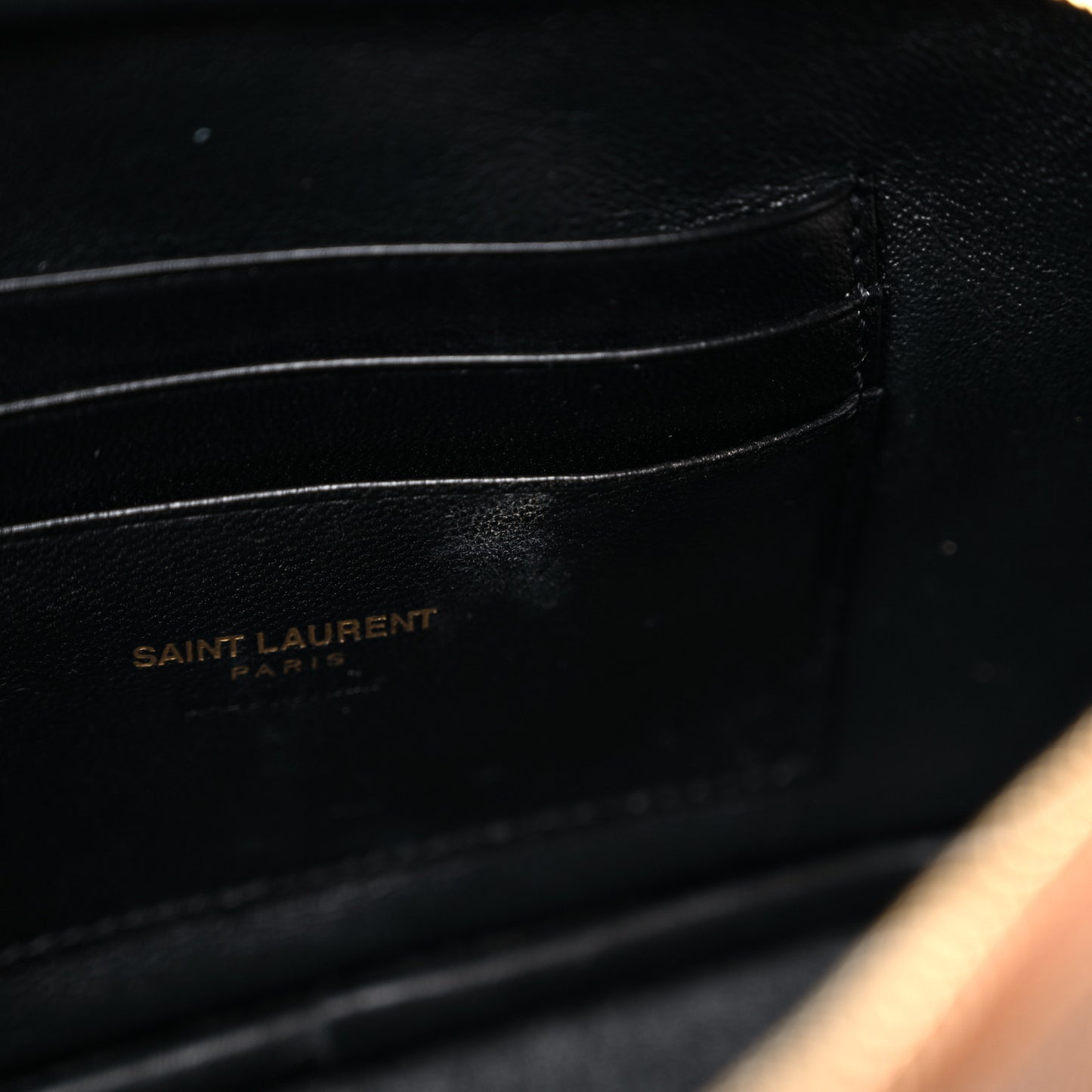 Grain De Poudre Matelasse Monogram Mini Lou Camera Bag Dark Natural