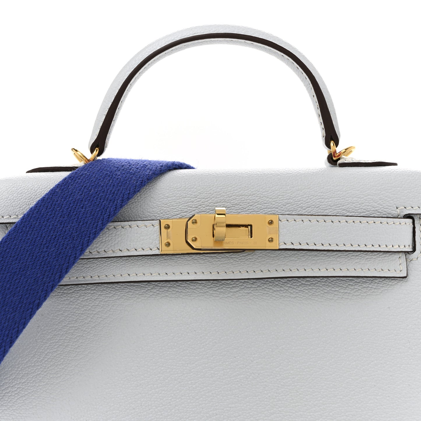 Chevre Mysore Mini Kelly Sellier 20 Bleu Brume Bleu Electrique