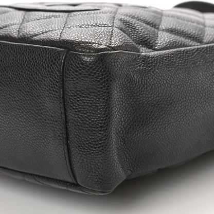 Chanel Caviar Quilted Petit Shopping Tote PST Black 10 of 13