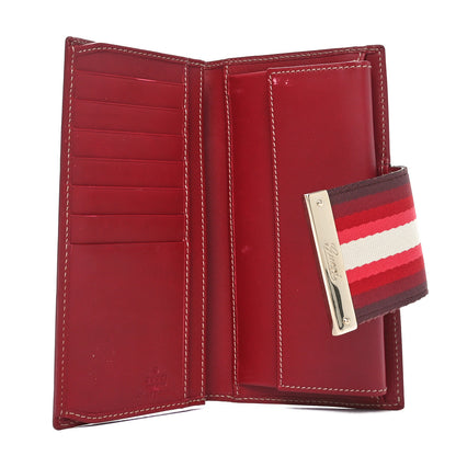 Gucci Monogram Calfskin Ladies Web Long Wallet Red 5 of 10
