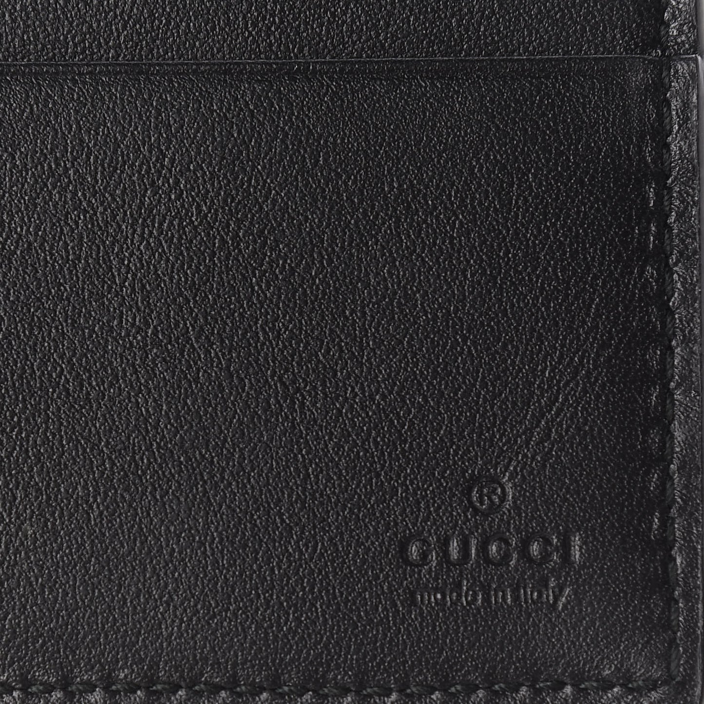 Calfskin Blade Embroidered Card Case Black